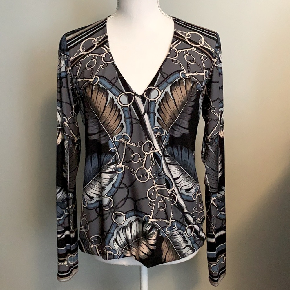 Hale Bob stretchy smooth printed top